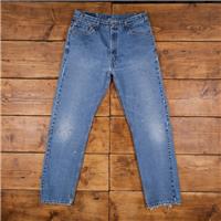 Vintage Levis 505 Jeans 34 x 33 Stonewash Straight Blue Red Tab Denim - 34 Regular