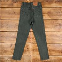 Vintage Levis 551 Jeans 28 x 31 USA Made 90s Dark Wash Straight Green Womens - 28 Regular
