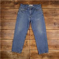 Vintage Levis 550 Jeans 35 x 30 Stonewash Straight Blue Red Tab Denim - 35 Regular
