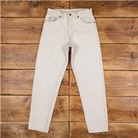 Vintage Levis 550 Jeans 29 x 31 USA Made 90s Light Wash Tapered Beige Womens - 29 Regular