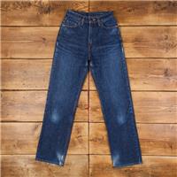 Vintage Levis Jeans 25 x 31 90s Dark Wash Bootcut Blue Womens Red Tab Denim - 25 Regular