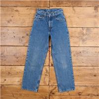 Vintage Levis 550 Jeans 24 x 27 Stonewash Tapered Blue Womens Red Tab Denim - 24 Regular
