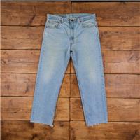 Vintage Levis 505 Jeans 36 x 29 USA Made 90s Stonewash Straight Blue Red Tab - 36 Regular