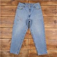 Vintage Levis 560 Jeans 33 x 30 USA Made Stonewash Tapered Blue Red Tab Denim - 33 Regular