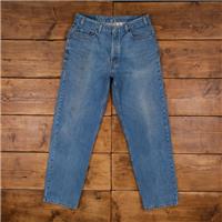 Vintage Levis 901 Jeans 35 x 32 Stonewash Straight Blue Red Tab Denim - 35 Regular