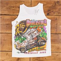 Vintage Graphic T Shirt M 90s USA Made Heavyweight All Sport White Tee - M Regular