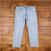 Vintage Levis 505 Jeans 36 x 28 Light Wash Straight Blue Red Tab Denim - 36 Regular