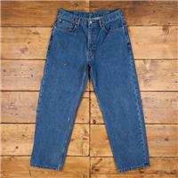 Vintage Levis 550 Jeans 36 x 30 Dark Wash Tapered Blue Red Tab Denim - 36 Regular