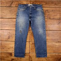 Vintage Levis 505 Jeans 36 x 30 USA Made Stonewash Straight Blue Red Tab Denim - 36 Regular