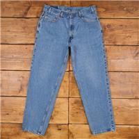 Vintage Levis 550 Jeans 35 x 31 Stonewash Tapered Blue Red Tab Denim - 35 Regular