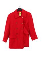 Classic Woman Women's Jacket UK 12 Red Wool with Nylon Overcoat