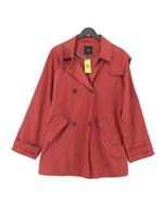 Next Women's Coat UK 8 Brown Cotton with Nylon, Polyester Overcoat