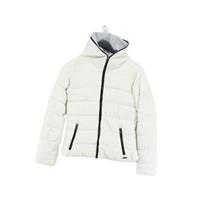 Zara Women's Coat S White 100% Polyester Puffer Jacket