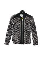 IRO Women's Jacket UK 8 Black Argyle Cotton with Nylon, Polyester Bomber Jacket