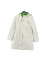 Roxy Women's Jacket S White Cotton with Acrylic, Polyester Parka