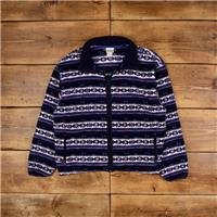 Vintage L.L.Bean Outdoor Jacket XL 90s Fleece Geometric Multicoloured Womens - XL Regular