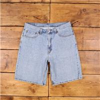 Vintage Levi's Denim Shorts 34 Levis 550 Hemmed Jorts Stonewash Bermuda Blue - 34 Regular