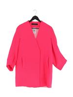 Zara Women's Coat XS Pink Cotton with Polyester Overcoat