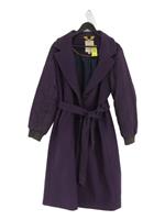 White Stuff Women's Coat UK 18 Purple 100% Polyester Overcoat
