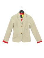 Victorinox Women's Jacket UK 6 Cream Cotton with Nylon, Polyester Bomber Jacket