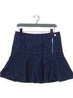 Karen Millen Women's Mini Skirt UK 12 Blue Cotton