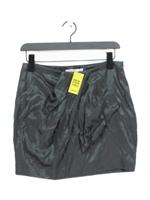 Karen Millen Women's Mini Skirt UK 12 Grey Viscose with Polyester Short Mini