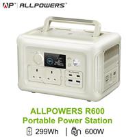 ALLPOWERS R600 Portable Power Station 299Wh LiFePO4 Battery Solar Generator