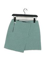 Karen Millen Women's Mini Skirt UK 10 Multi Cotton with Linen, Viscose Mini
