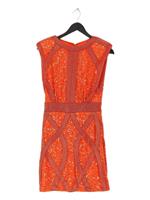 Karen Millen A-Line Midi Dress UK8 in Orange