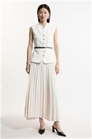 Karen Millen Women's Two Piece Suit UK 10 Cream Polyester