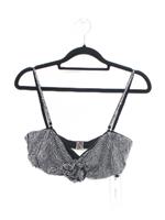 Karen Millen triangle adjustable strap bikini top in black RRP &pound;55 - M Regular