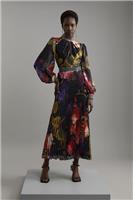 Karen Millen A-Line Maxi Dress UK10 in Multi RRP &pound;319