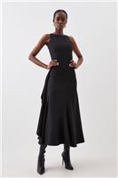 Karen Millen A-Line Maxi Dress UK8 in Black RRP &pound;229
