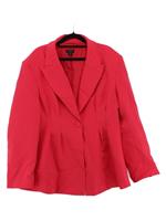 Karen Millen Women's Blazer UK 16 Pink Polyester with Viscose, Elastane Overcoat