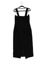 Karen Millen Bodycon Midi Dress UK12 in Black RRP &pound;199