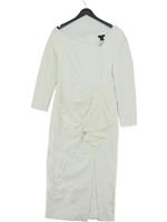 Karen Millen Bodycon Midi Dress UK12 in Cream RRP &pound;199