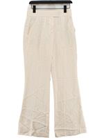 Karen Millen Women's Trousers UK 10 Cream Acetate with Polyester Chino