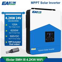 Easun 4200W Solar Inverter Hybrid Off Grid 24V 120A MPPT 60V-450VDC WIFI BMS UK