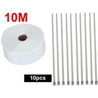 10M WHITE CERAMIC FIBER HEAT WRAP EXHAUST MANIFOLD