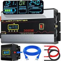 YQ Power Inverter 3000W 6000W 12V to 240V Camper Caravan Motorhome LCD Converter