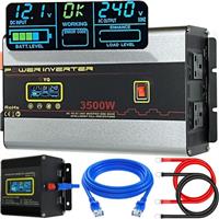 YQ Power Inverter 12V to 240V 3500W 7000W Camper Motorhome Converter USB Remote