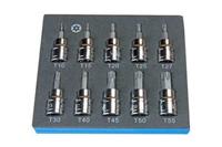 US Pro 10pc 3/8 Dr 48mm Long S2 Tamper Proof Torx Bit Socket Set T10 - T55 B2099