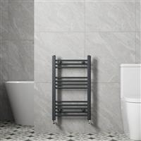 750x450mm Heated Towel Rail Radiator Modern Bathroom Rack Straight Anthracite