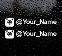 INSTAGRAM YOUR NAME X2 FUNNY JDM DRIFT EURO WINDOW VW VINYL DECAL CAR STICKER