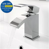 Modern Cloakroom Mini Mono Basin Sink Mixer Tap Curved Spout Lever Handle Chrome