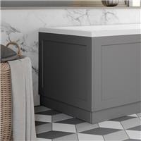 700mm End Bath Panel Traditional Bathroom 18mm MDF Matt Dark Grey With Plinth