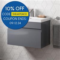 600mm Wall Hung Vanity Unit Basin Sink Bathroom Storage Cabinet Furniture Grey