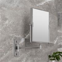 Wall Mounted 3x Magnifying Bathroom Mirror Shaving Make Up Extending Chrome