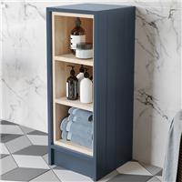 Freestanding Open Shelf Unit Storage Cabinet Blue Bathroom Furniture 300mm