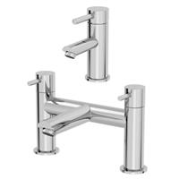 Modern Bathroom Basin Mono Mixer Tap Bath Filler Mixer Set Chrome Lever Modern